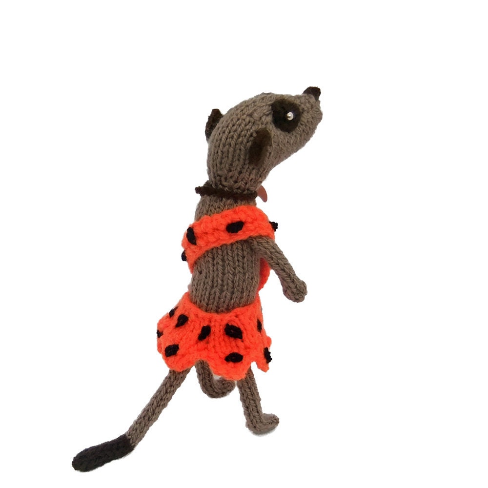 CaveKat prehistoric meerkat, caveman plush, meercat in fake fur