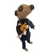 Meerkat Captain Archer, star trek meercat, startrek, enterprise, large 11 inch tall plush, Porthos the beagle dog, scifi