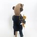 Meerkat Captain Archer, star trek meercat, startrek, enterprise, large 11 inch tall plush, Porthos the beagle dog, scifi