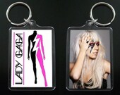 LADY GAGA  2-sided acrylic keychain / keyring  Bad Romance Fame Monster