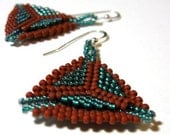 Terra Cotta and Teal Triangles