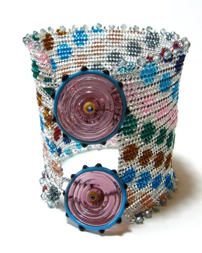 Bright Polkadots Wide Cuff