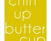 Fine Art Print- Type - Text - Typographic Print - Home Decor - Art Print- Inspirational  - Yellow - White