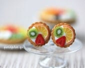 Fruit Tart Earrings - Tropical Feeling - S - Fruit Tart Collection - NEW Improved VERSION