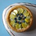 Dollhouse Miniature Fruit Tart - Lemon, Kiwi and Blueberries