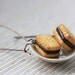 Cookie Earrings on Brass - Chocolate Cream Sandwich Cookies - Cookie Collection