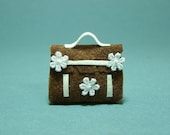 SALE Flower Handbag / bag / purse - 12th scale dollhouse miniature by CWPoppets