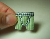 green striped boxer short / brief / underwear for man - 1/12th scale miniature