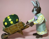 Mrs. EasterBunny - a ooak polymer clay miniature by CWPoppets