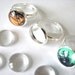 COMBO 10 Silver Plated  Ring Blanks  and 10 12mm Glass Domes