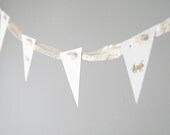 Mini Bee Paper Garland, Pennant Bunting - Home and Occasion Decor, Nursery, Party Decorations, Bridal and Baby Shower