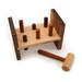 hammer toy, wooden peg kids tool bench toy
