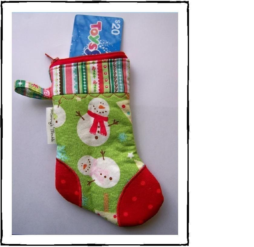 NEW PDF -Easy to Sew Mini Zippered Stocking Pouch