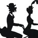 Victorian Tandem Bicycle Couple Decorative Wood Display Silhouette strb001