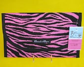 Pink Zebra Print Diaper and Wipes Case Holder Clutch