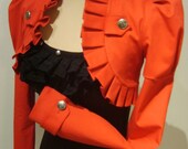 Red Victorian/military bolero jacket