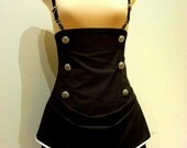 Black aviator high waisted skirt
