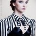Steampunk victorian black and white stripe shrug