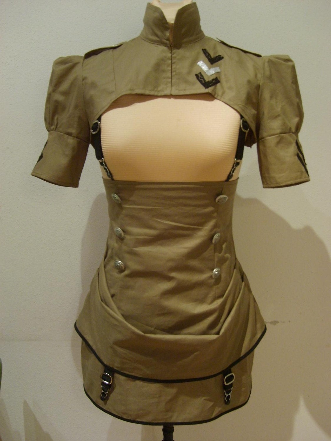 Aviator military vintage shrug army green colour