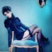 Black Victorian fur paffy sleeves leather shrug
