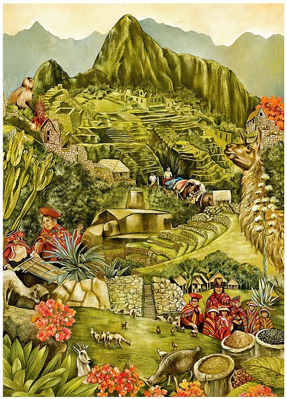 13"x19" Turn Right at Machu Picchu