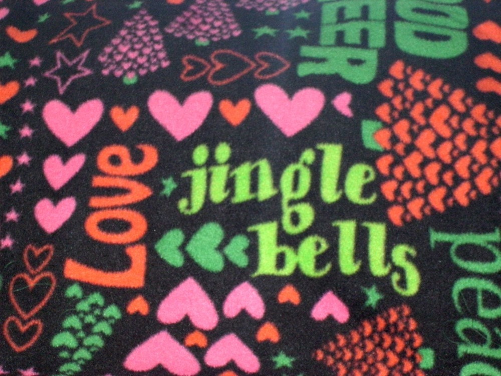 Fleece Christmas Words Blanket