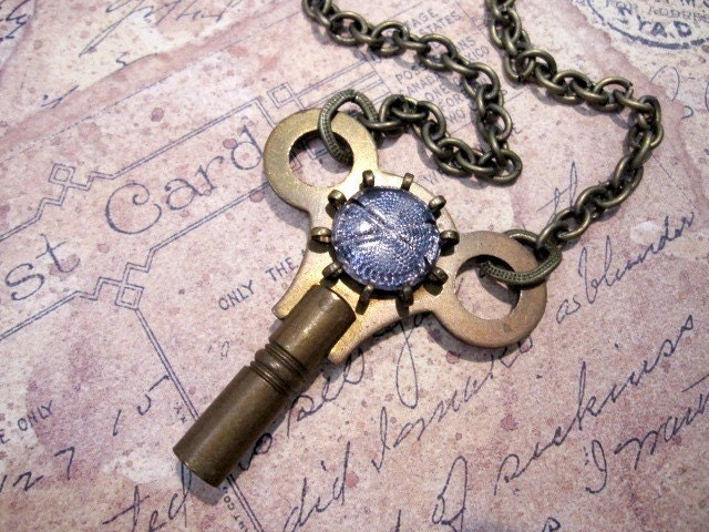 Clock Key Necklace - ooak