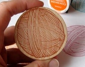 Ball of Yarn - Hand Carved Rubber Stamp