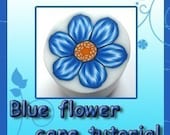 eBook - TUTORIAL - Polymer clay Millefiori BLUE FLOWER step-by-step  (pdf)