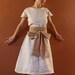 handmade to measure  linen simplicity dress with cotton obis