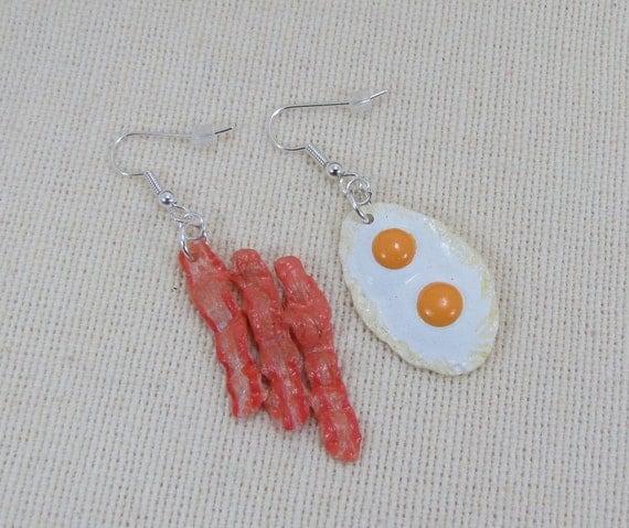 Bacon And Eggs Earrings