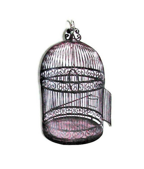 EMPTY BIRDCAGE Necklace Large Pendant