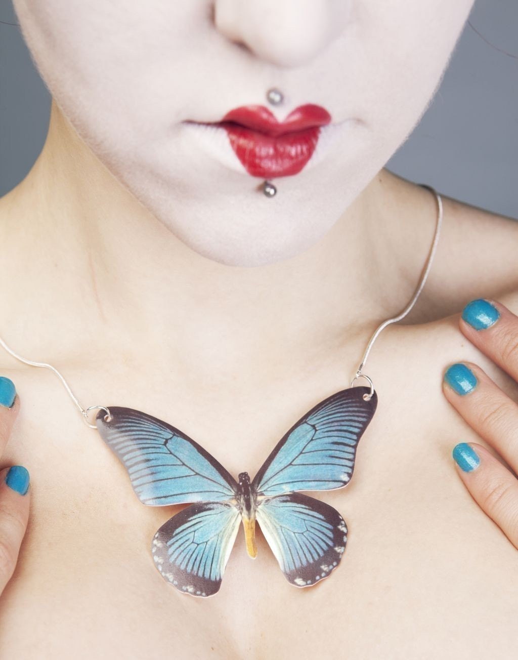 Necklace PAPILIO ZALMOXIS BUTTERFLY Large Pendant Necklace