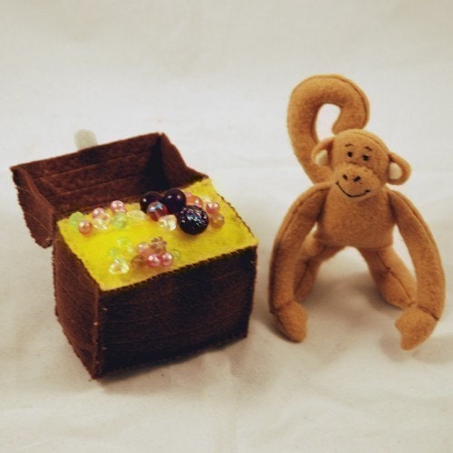 PIRATE JACK - PDF Doll Pattern (Pirate, Monkey, Treasure Chest)