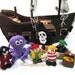 New PIRATE SHIP - PDF Ship & Crew Pattern (Ship, Lifeboat, Octopus, Captain, Crew, Treasure Chest)