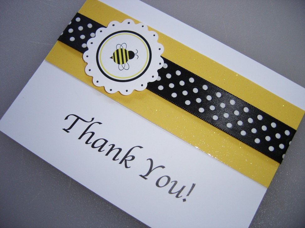 25 Bumble Bee Stationery or Thank You Card