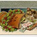 A Merry Christmas Postcard - Kitty In  U. S. Mail Pouch - 1914