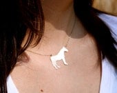 Custom Animal Silhouette Necklace- Brass or Copper on Sterling Silver Chain