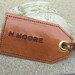 PERSONALIZED All Leather Luggage Tag - single tag