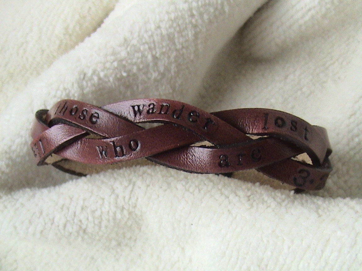 Not All Those Who Wander Are Lost - ultra thin braided wristband