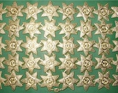 German Dresden 40 Classic 6 Pointed Gold Stars