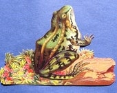 New German Victorian Scrap Single Frog