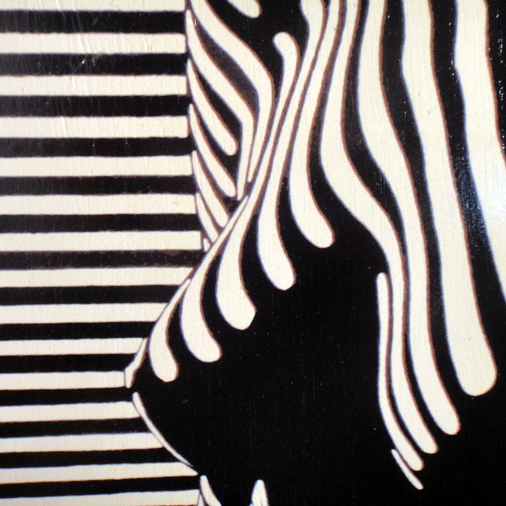 Blinded, print on wood of the first of the Blinded series.