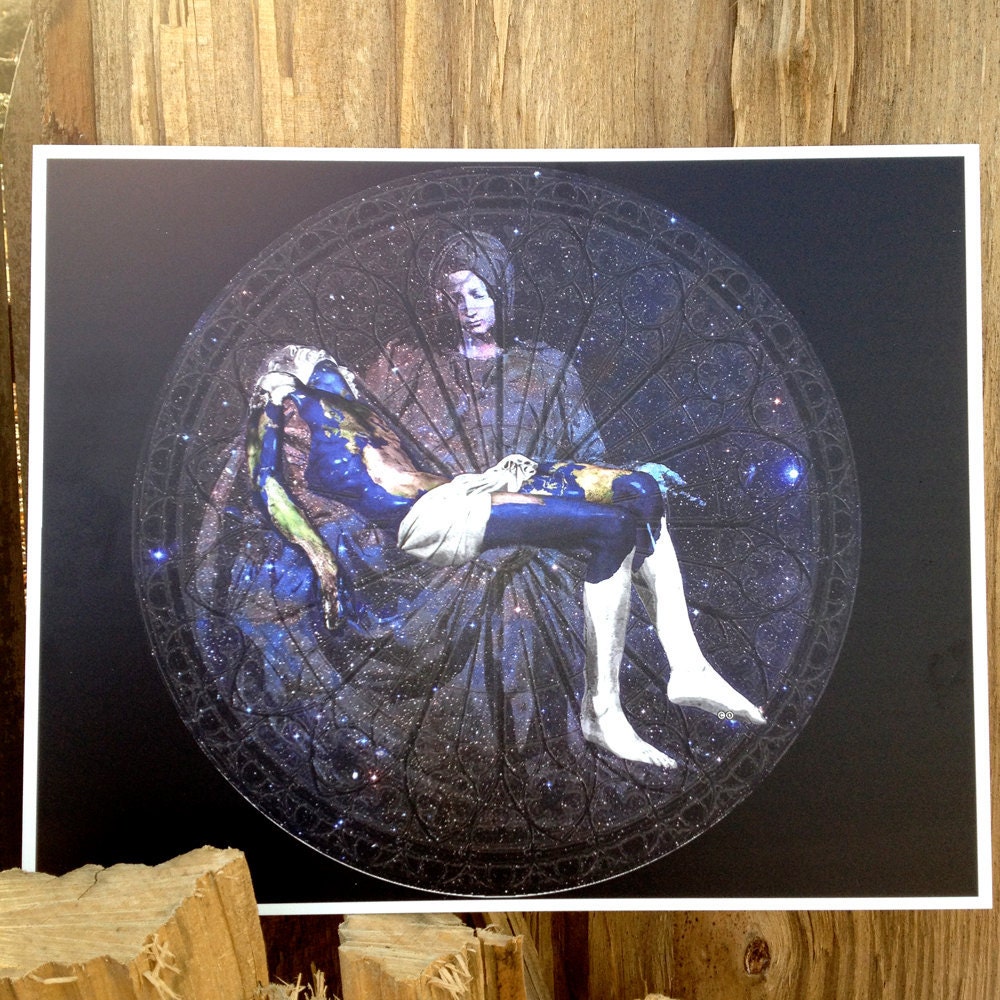 Michelangelo Pieta Earth Jesus Heavenly Mary By Artist O