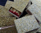 10 Gold Rush Matchboxes - Wedding Favors - Party Favors - Swag Bag