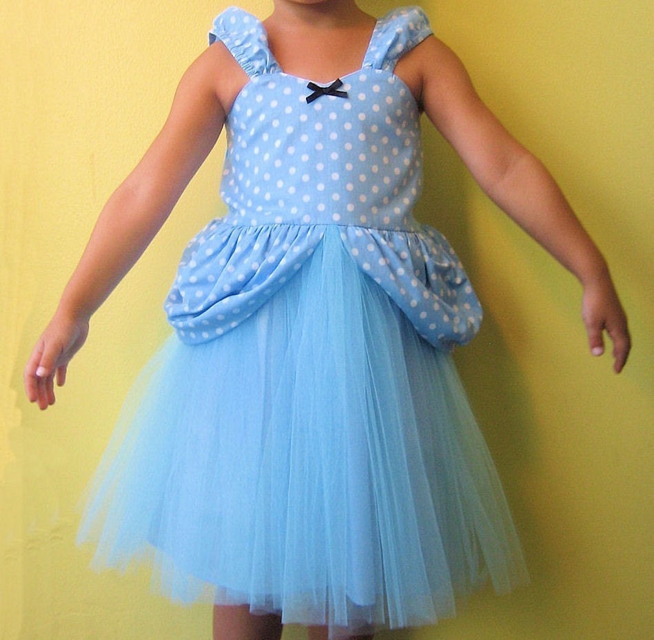 CINDERELLA  Princess TUTU dress from Lover Dovers handmade girls costume great for Holiday trip