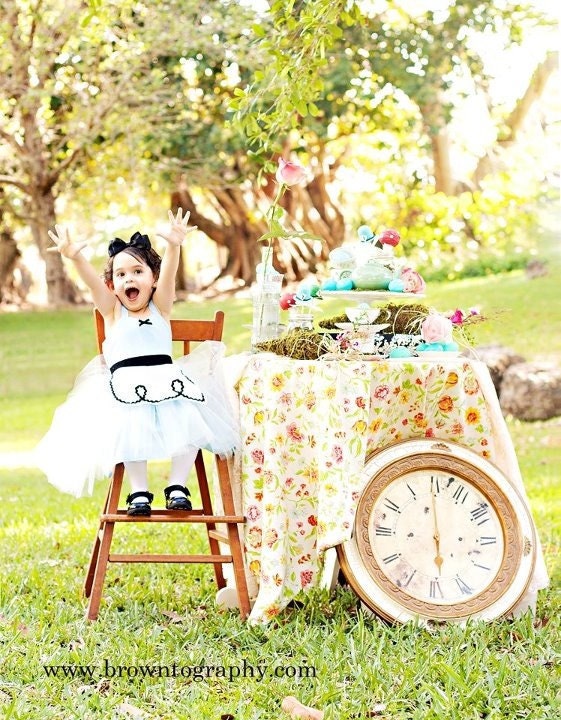 ALICE IN WONDERLAND dress for girls fun for special occasion or tea party handmade costume