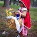 Halloween Costume Little Red Riding Hood dress red gingham retro apron dress costume for girls and toddlers
