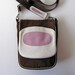 SALE - Small Mod Bag - Chocolate Suede, Ivory Leather and Mauve Suede - Eco-Friendly