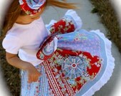 July Fourth Twirly Skirt Sizes 2T through 7/8 girls...Hamptons Sampler